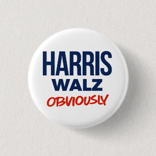 Harris Walz Obviously Button