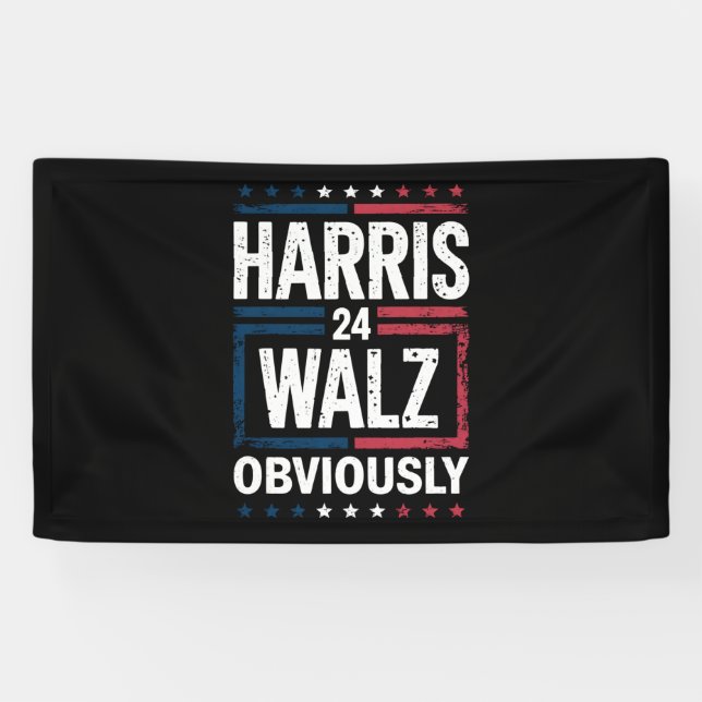 Harris Walz Obviously Harris Waltz 2024 Election Banner (Horizontal)