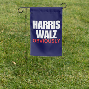 Harris Walz OBVIOUSLY Harris Walz 2024 Obviously Garden Flag