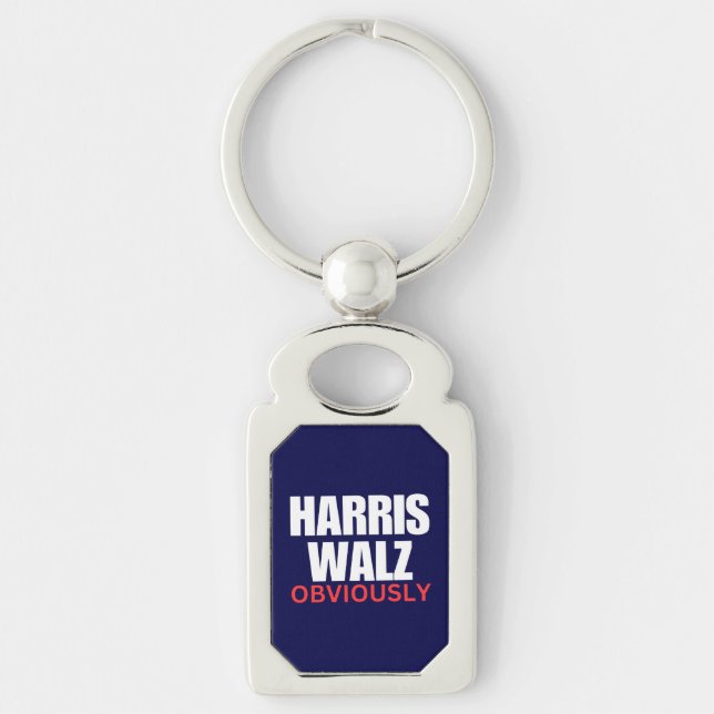 Harris Walz OBVIOUSLY | Harris Walz 2024 Obviously Keychain (Front)