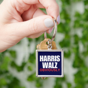 Harris Walz OBVIOUSLY   Harris Walz 2024 Obviously Keychain