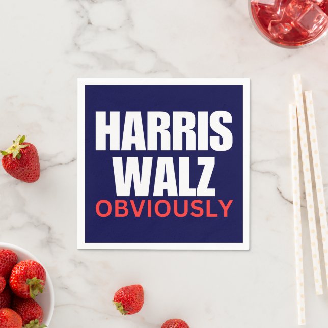 Harris Walz OBVIOUSLY | Harris Walz 2024 Obviously Napkins (Insitu)