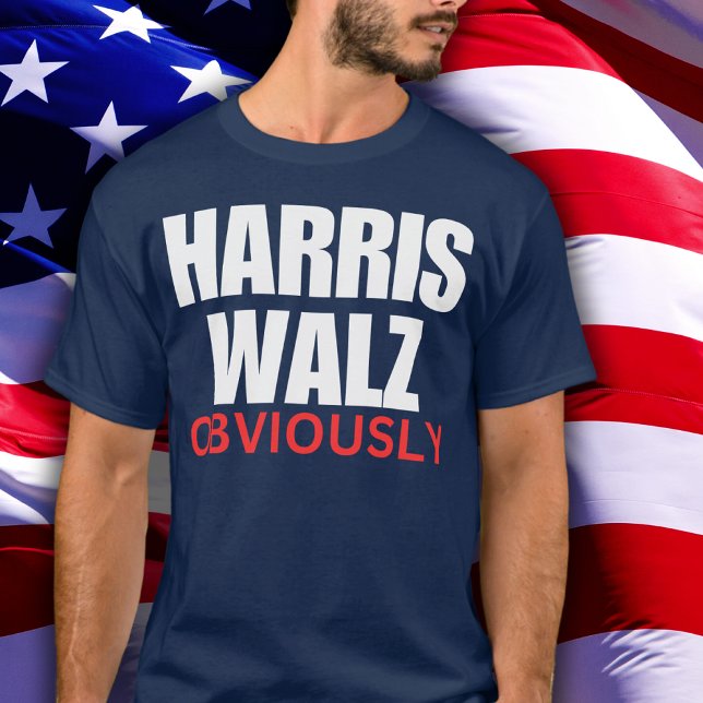 Harris Walz OBVIOUSLY | Harris Walz 2024 Obviously T-Shirt (Creator Uploaded)