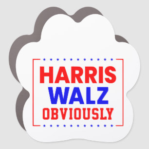 Harris Walz Obviously Kamala Harris for President Car Magnet