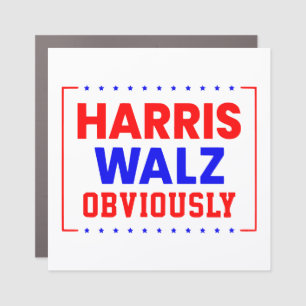 Harris Walz Obviously Kamala Harris for President Car Magnet