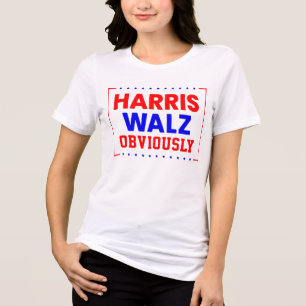 Harris Walz Obviously Kamala Harris for President Tri-Blend Shirt