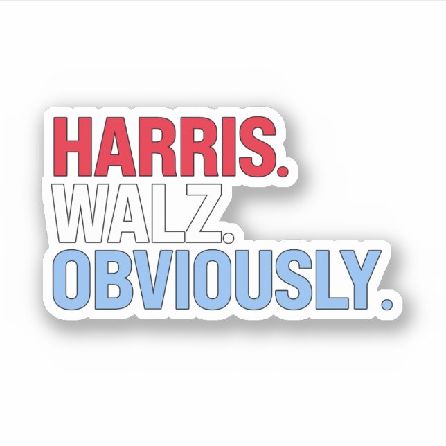 Harris Walz Obviously Sticker (Front)
