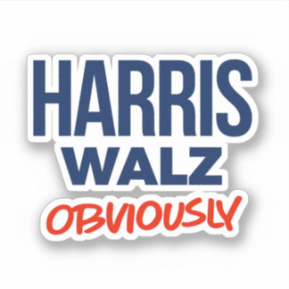 Harris Walz Obviously Sticker