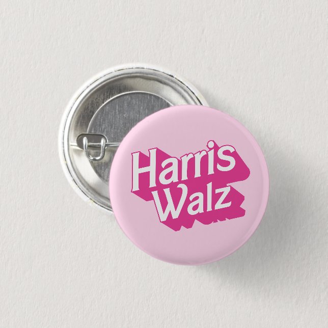 Harris Walz Pink Button (Front & Back)