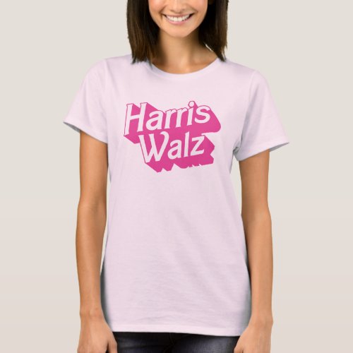 Harris Walz Pink T_Shirt