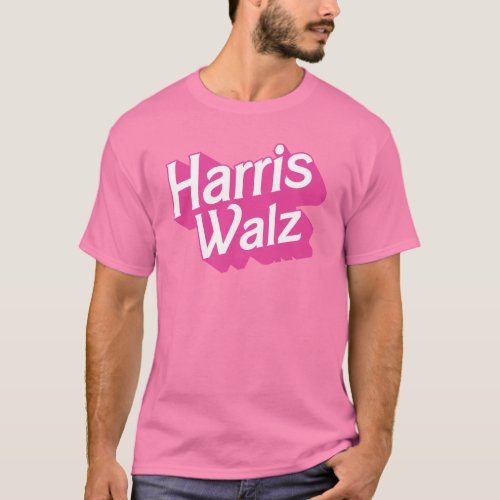 Harris Walz Pink T_Shirt