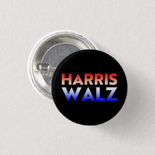 Harris Walz red black blue gradient typography Button