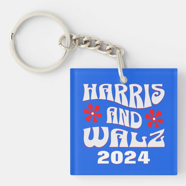 Harris & Walz Retro Keychain (Front)