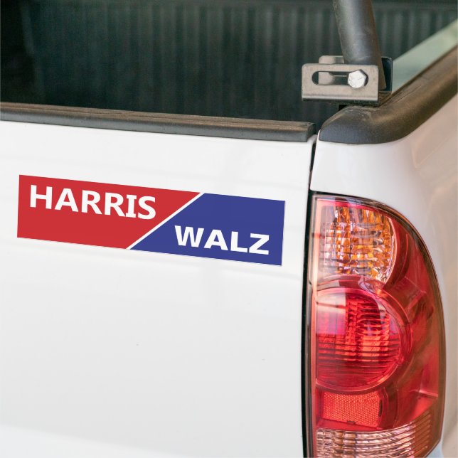 Harris / Walz  RWB1 Bumper Sticker (On Truck)