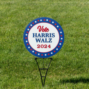 Harris Walz Vote 2024 Democrat Election Yard Sign