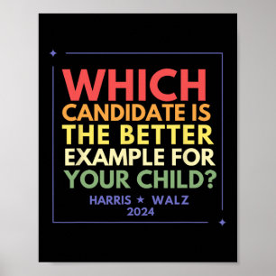 Harris Walz Waltz 2024 Better Example Democrat Poster