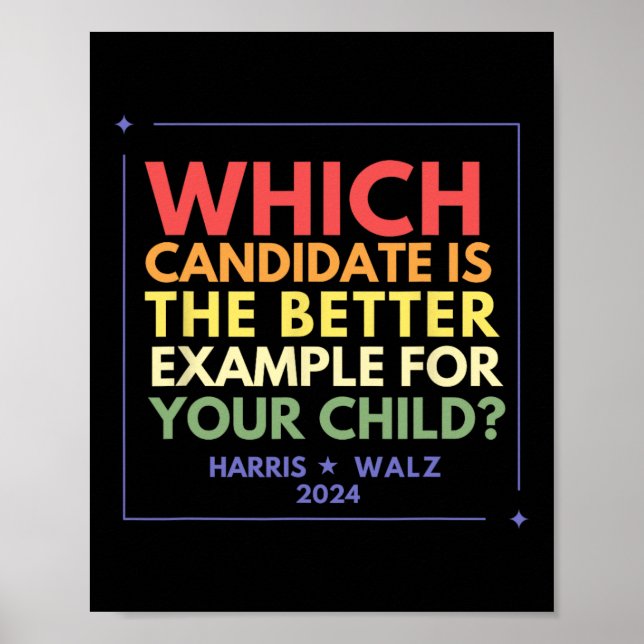 Harris Walz Waltz 2024 Better Example Democrat  Poster (Front)