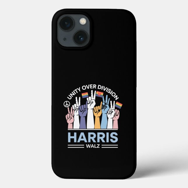Harris Walz Waltz 2024 Unity Over Division Case-Mate iPhone Case (Back)