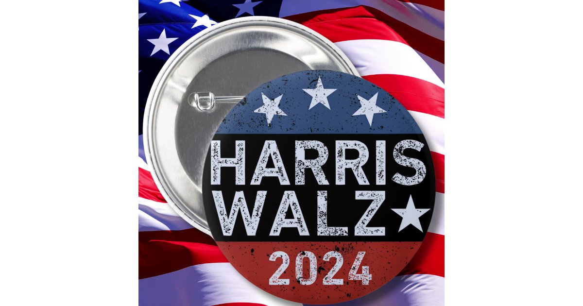 Harris Walz Waltz Button | Zazzle