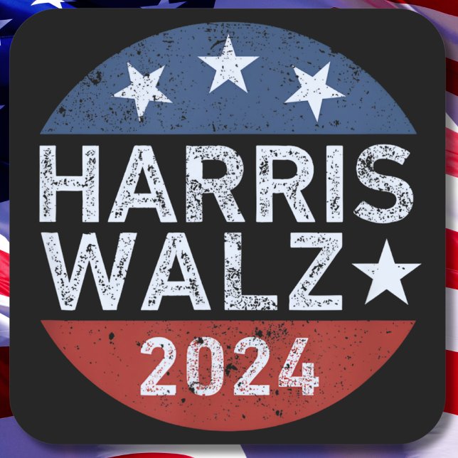 Harris Walz Waltz  Square Sticker (Creator Uploaded)