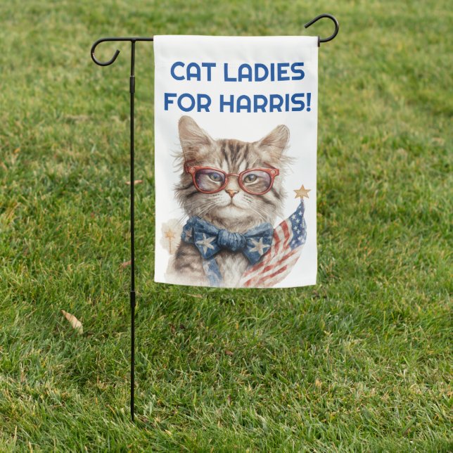 HARRIS WALZ WATERCOLOR PATRIOTIC DOGS GARDEN FLAG (In SItu)