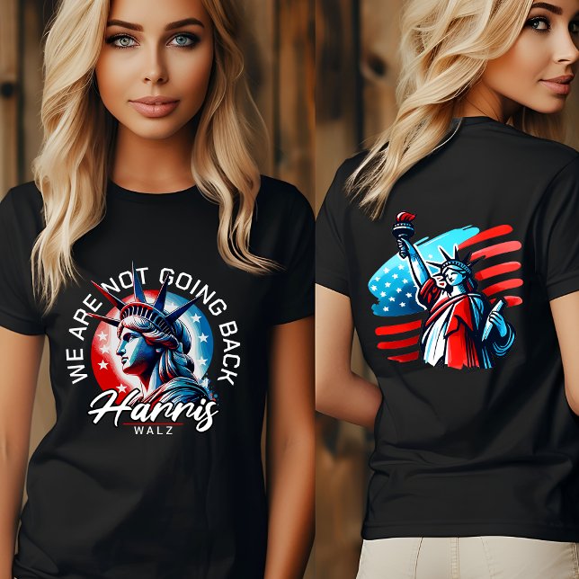 Harris Walz : We are not gong back Tri-Blend Shirt (Creator Uploaded)