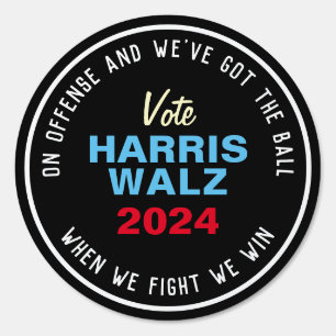 Harris Walz When We Fight We Win Yard Sign