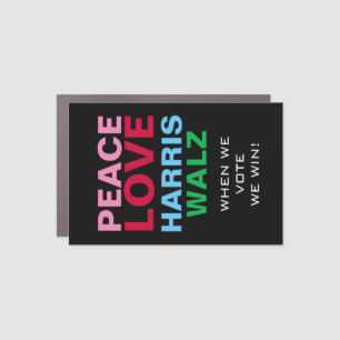 HARRIS WALZ When We Vote We WIN Car Magnet