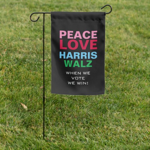 HARRIS WALZ When We Vote We WIN Garden Flag