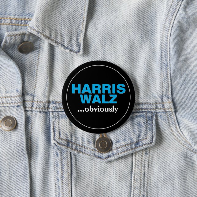 HARRIS WALZ Yard Campaign Button (In Situ)