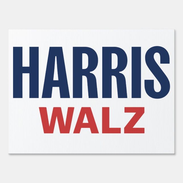 Harris Walz Yard Sign (Front)