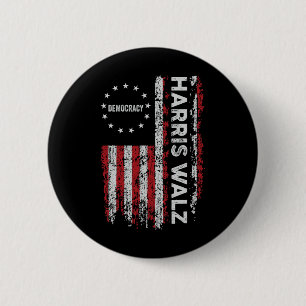 Harris WAlzheimer 2024 Harris Waltz Vp President 4 Button