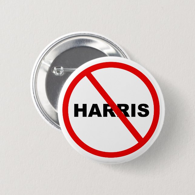 Harris Warning Don't Go There! Button (Front & Back)