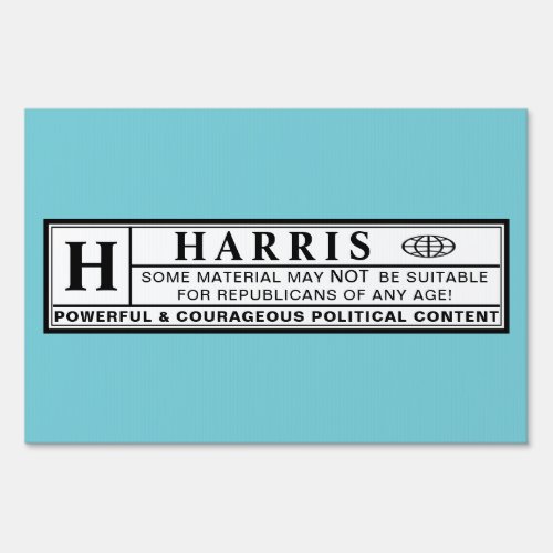harris warning label sign