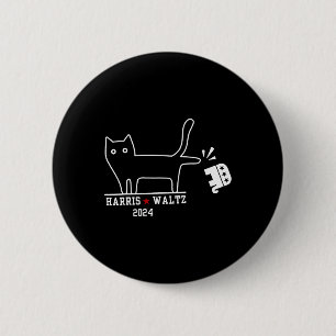 Harris Wheimer 2024 Funny Cat Election Kamala Harr Button