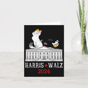 Harris Wheimer 2024 President Election Funny Cat L Card