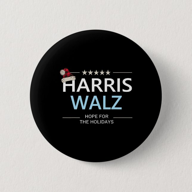 Harris Wheimer Christmas Hope For The Holidays Dem Button (Front)