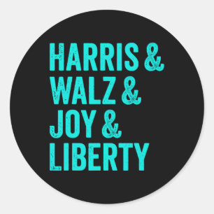 Harris Wheimer Joy Liberty - Harris Waltz 2024 Ret Classic Round Sticker