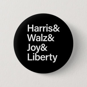 Harris Wheimer Joy Liberty Vote Kamala Harris Pres Button