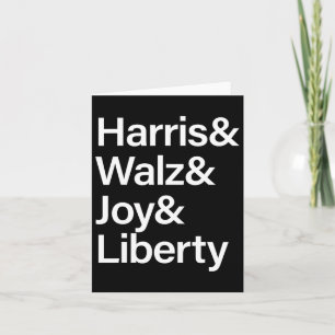 Harris Wheimer Joy Liberty Vote Kamala Harris Pres Card