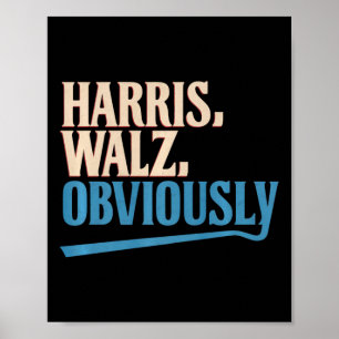 Harris Wheimer Obviously Election 2024 Premium  Poster