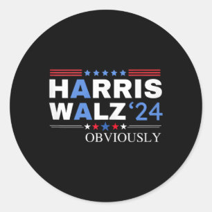 Harris Wheimer Waltz 2024 Harris W Joy Liberty Classic Round Sticker