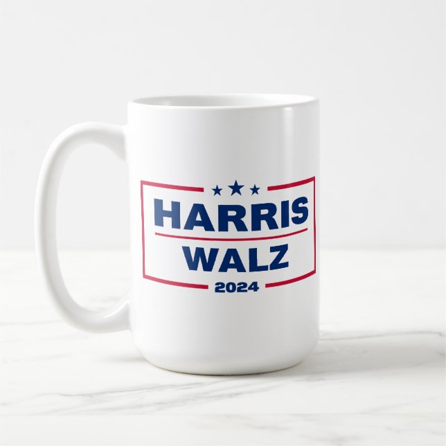 Harris Wlaz 2024 Kamala Harris Tim Walz Election Coffee Mug (Left)