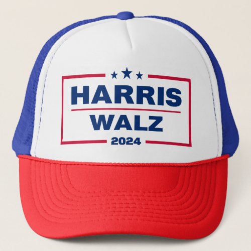 Harris Wlaz 2024 Kamala Harris Tim Walz Election Trucker Hat