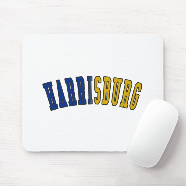 Harrisburg in Pennsylvania State Flag Colors Mouse Pad