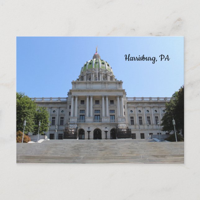 Harrisburg PA Postcard Travel Keepsake Capitol (Front)