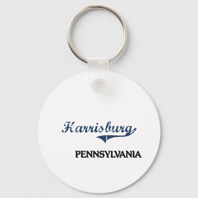 Harrisburg Pennsylvania City Classic Keychain (Front)