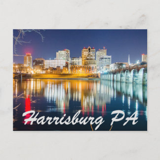 harrisburg pennsylvania skyline postcard