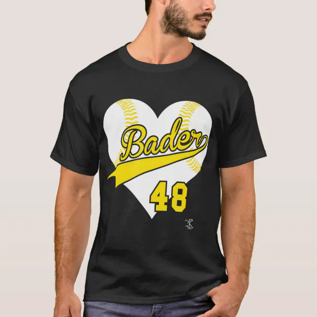 Zazzle Harrison Bader Baseball Heart Gameday T-Shirt, Men's, Size: Adult S, Black