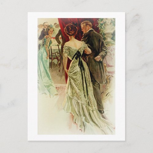 Harrison Fisher Girl When Man Marries To the Ball Postcard